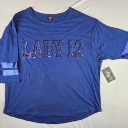 Lady 12 Women's Sequin Top, New XXL