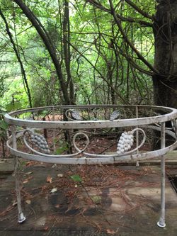 Wrought Iron Table with glass