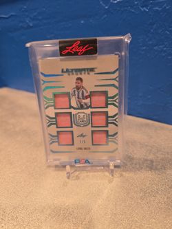 Lionel Messi 1/5 Leaf Game Used Jersey Cut Memorabilia