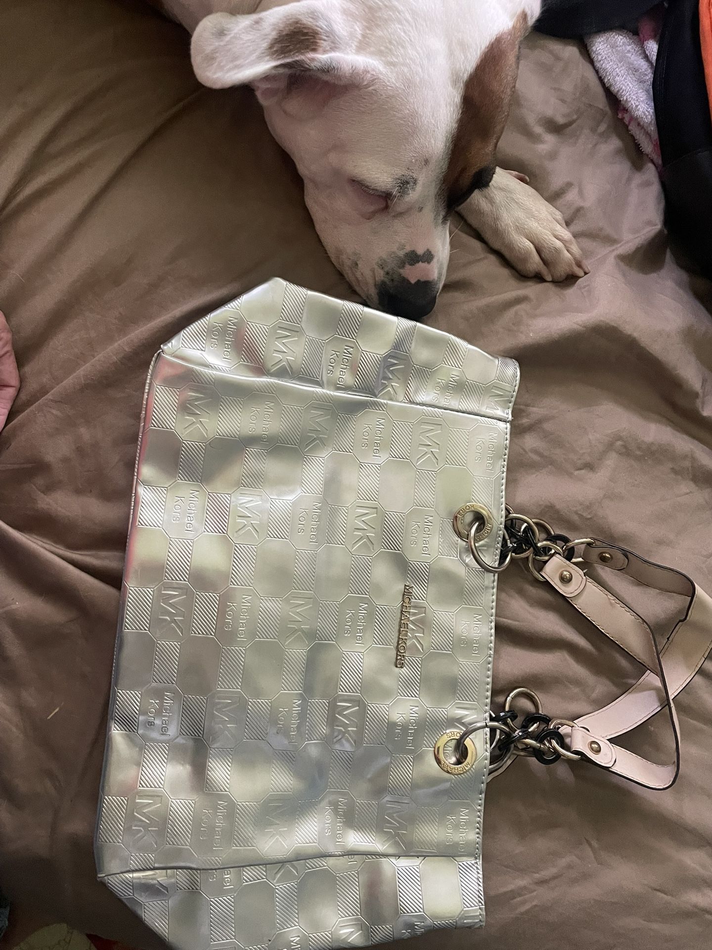 Michael Kors, Shiny Silver With Gold Hardware No Stains Or Wearing