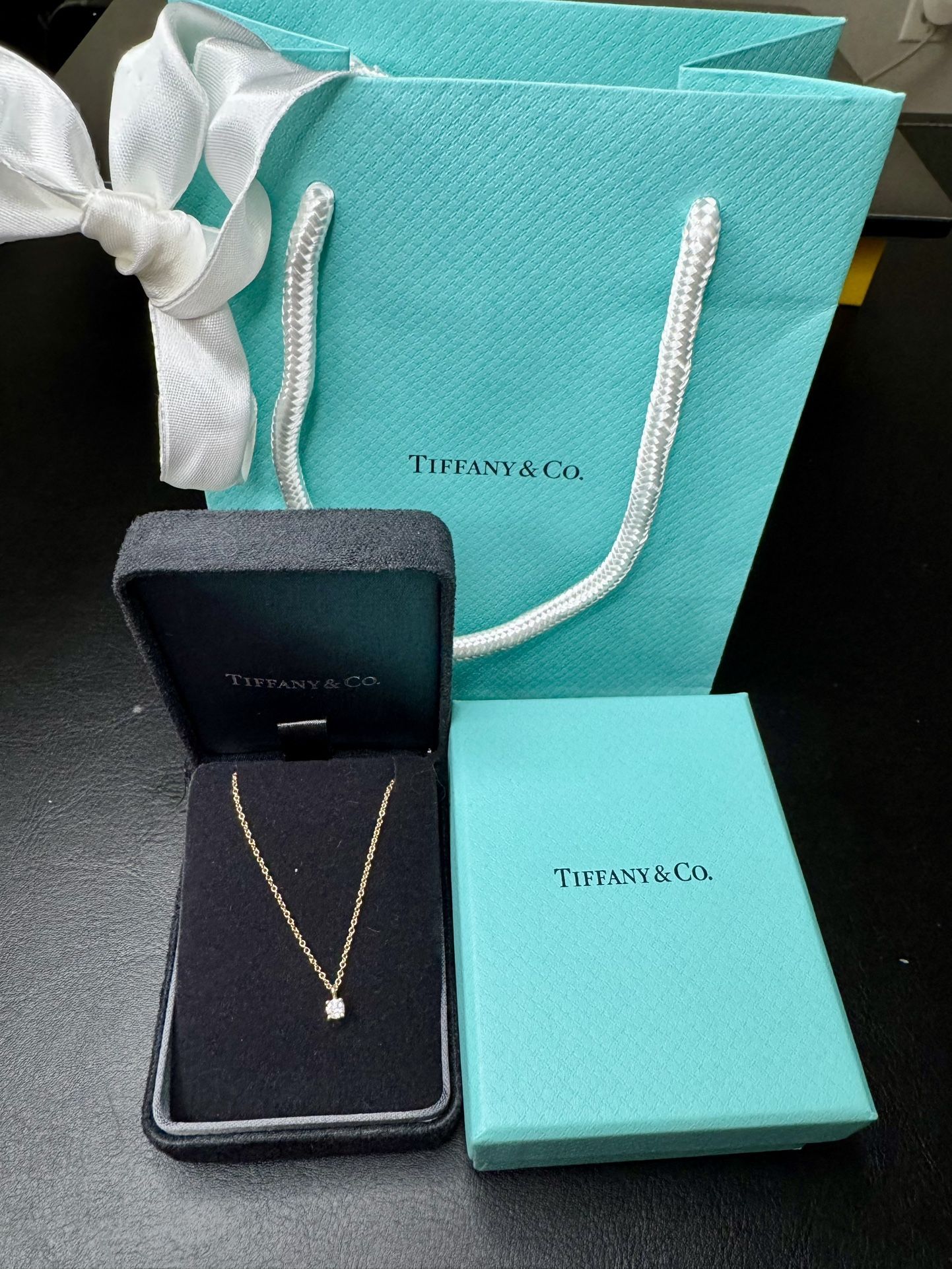Tiffany Solitaire Diamond Pendant