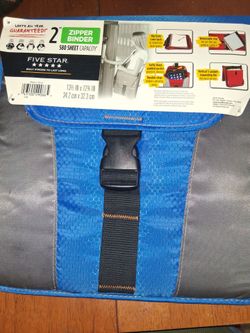 Five Star 2" Zipper 3 Ring Binder