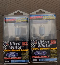 FORD Racing 9005 Plasma Ultra White 65W Halogen Headlight Bulb HB-3 5007 RARE
