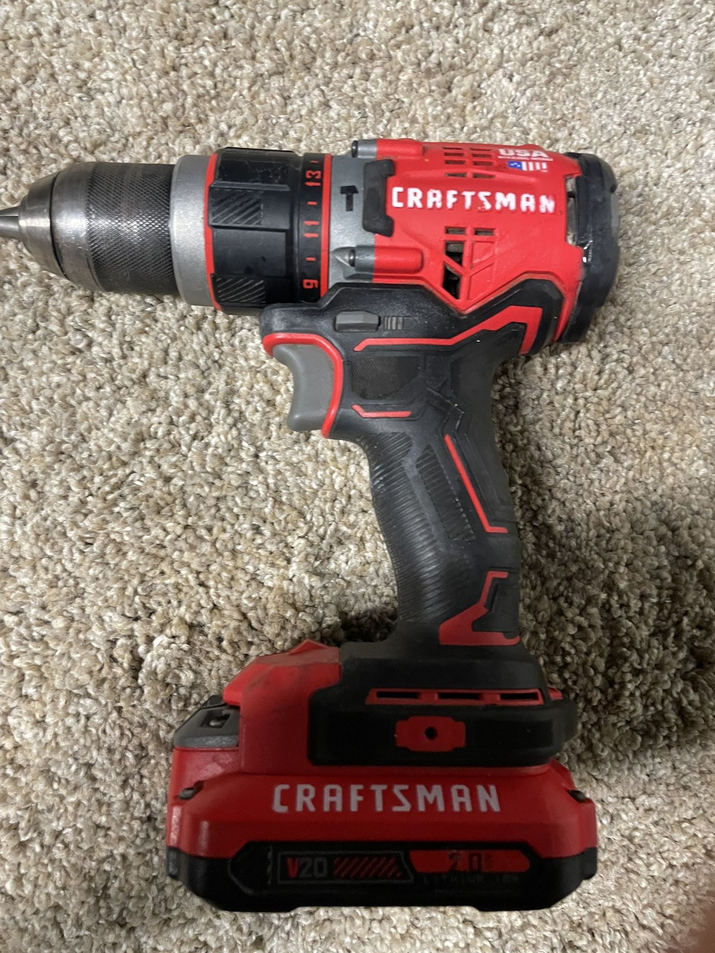 20v Craftsman Hammer Drill And 1 Battery