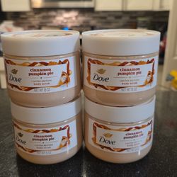 🎃 Dove Cinnamon Pumpkin Pie Body Scrub Bundle – 4 Pack (Limited Edition!)