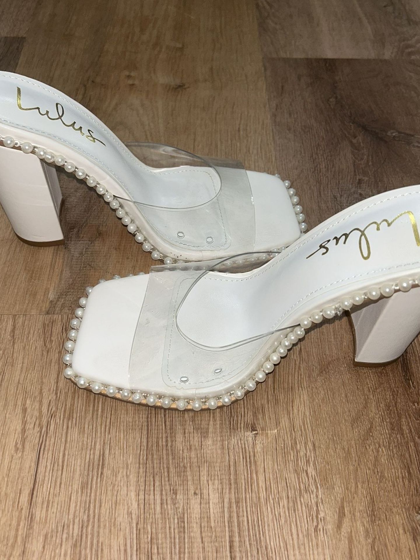Pearl Embellished Heels