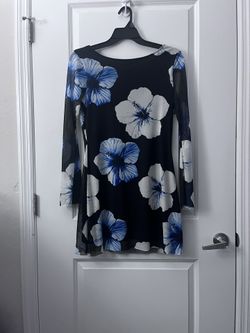 Blue And White Flower Dress