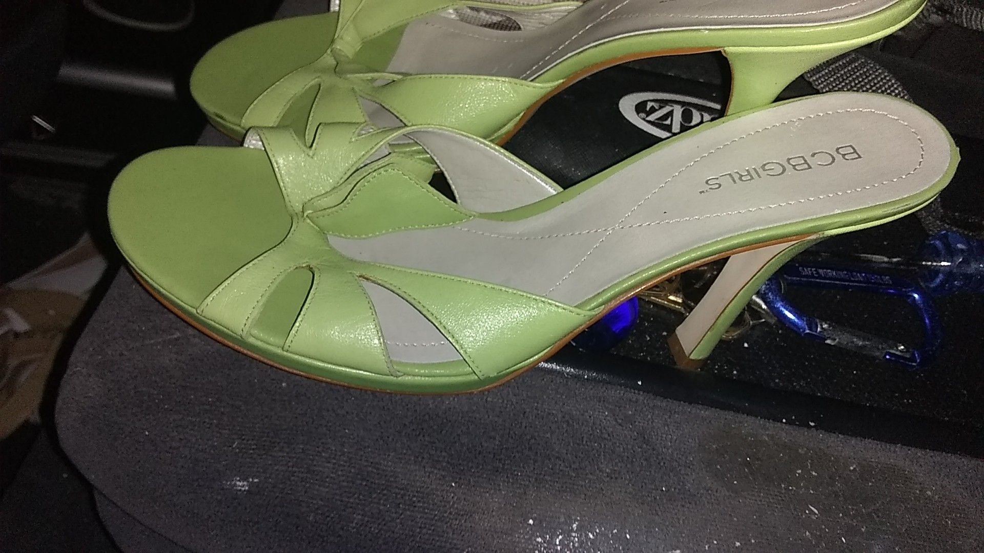 Green high heels