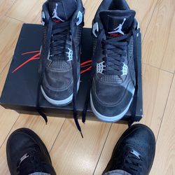 Air Jordan 4’s Retro Black Canvas