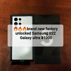 Samsung S22 5G ULTRA FACTORY UNLOCKED BRAND NEW 