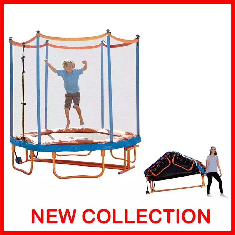 Little Tikes 7 ft Fold Pack 'n Roll Trampoline Orange/BlueADO #:TGT 30016Brand New – Box Not Perfect or No Box.Price is Firm.