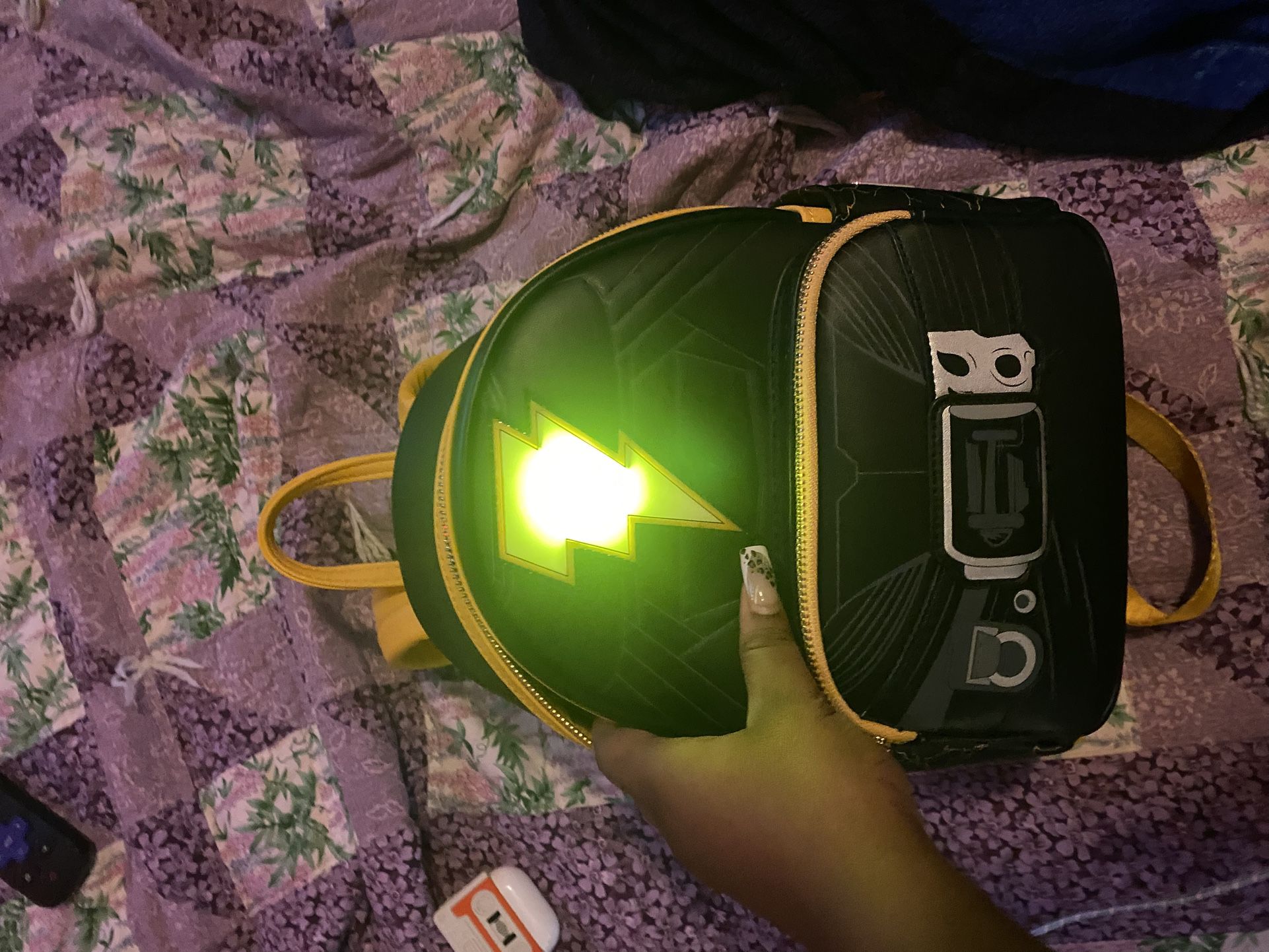 Black And Yellow Loungefly Black Adam Mini Bookbag