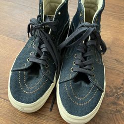 Vans x Madewell SK-8 hi top denim shoes women size 8.5 Men 7