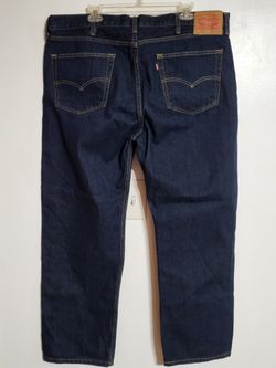 Levi's 505 Mens 44x30 Regular Fit Straight Leg 💯 Cotton Blue Denim 