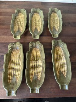 Vintage 1980 Corn On The Cob Dishes