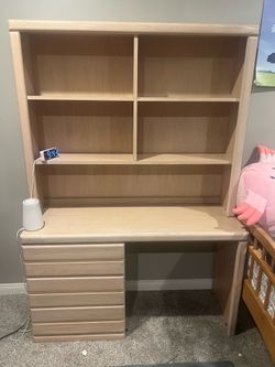 Desk and dresser set with hutches