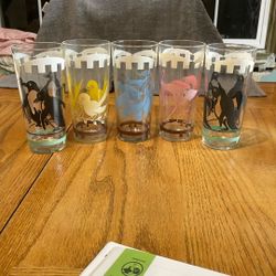 Five Old Drinking Glasses 