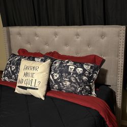 Upholstered Queen Bed With Mattress