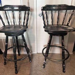 2 rustic bar chairs