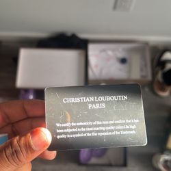 CHRISTIAN LOUBOUTIN White Louis Junior Spikes Low-Top Sneakers 