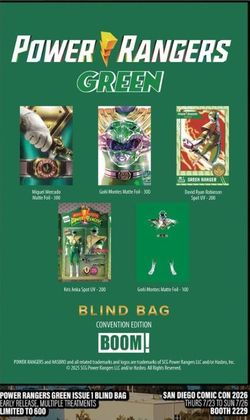 PRESALE SDCC 2026 Power Rangers Green Blind Bag