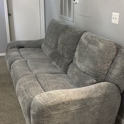 Sofá Reclinable Eléctrico De Tres Plazas