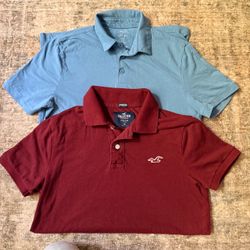 Sz S Men Lot of 2 Polo Shirts (Hollister XS & H&M S)
