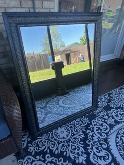 Beautiful Black And Bronze Mirror 