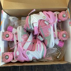 Girls Pink Roller Skates