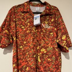 Nike Jersey Button Up Size Medium Men New 