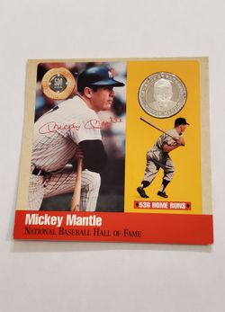 Mickey Mantle “Legends Of Baseball” 500 HR Club .999 Silver Coin