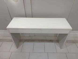 White Narrow Console Table Entry Table