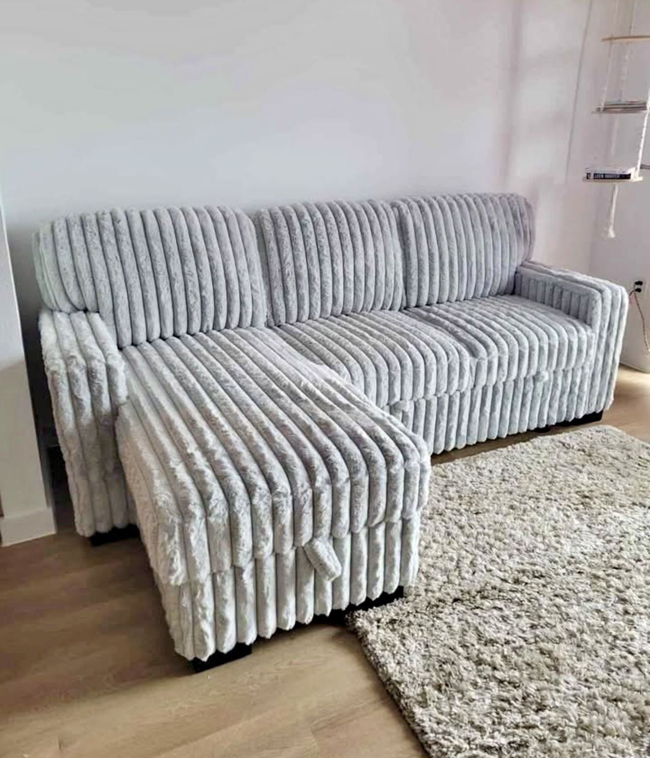 Hottest Black Friday Sale!! Corduroy Sleeper Sectional With Storage!!