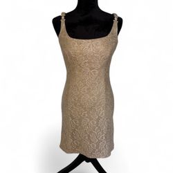 Vintage Bari Jay Cream Lace Dress Size 3/4