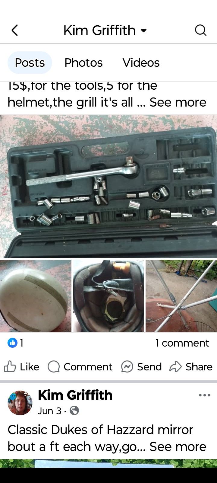 Tools With Case 8$Helmet Is Small 5$