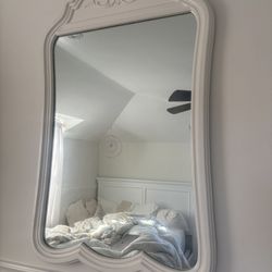 Vintage White Mirror