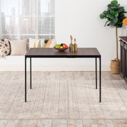 Homy Casa Milliken 47.2" Espresso Rectangluar Bistro Dining Table Writing Desk