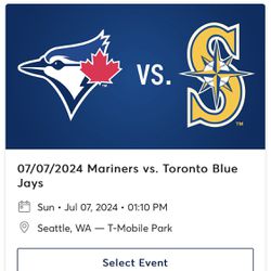 Seattle Mariners vs Toronto Blue Jays (7/7/24)-Price Per Ticket