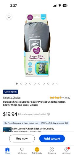 NEW Parent’s Choice Universal Stroller Rain Cover (2 Available) - $15 Each