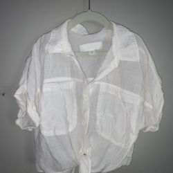 Girls Zara White Summer Shirt 
