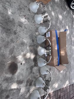 Brushed nickel vanity lights