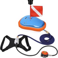 Scuba Diving Ventilator System, Tankless Portable Rechargeable Scuba Underwater Diving Tank with 7M Telescopic Pipe, for Recreational Diving Fishing S