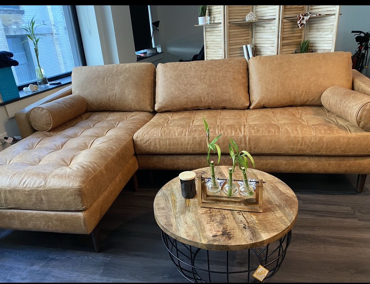 POLY & BARK Napa Leather Couch