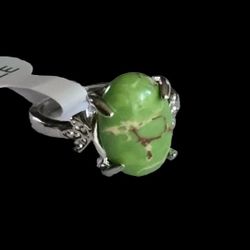 ARIZONA GREEN COPPER POLISHED STONE TRENDSETTER NEW SIZE 7 CASUALTO DRESS RING