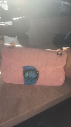 Pink Quilted Flap Shoulder Bag