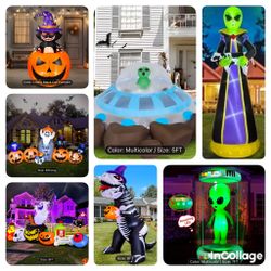 Brand New Halloween Outdoor Inflatable Bundle Lot X7