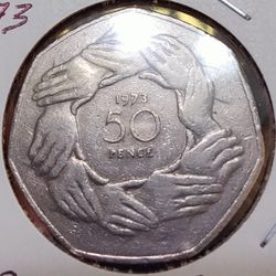 England 50 Pence Commemorative 1973