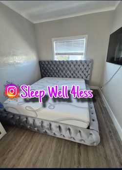 NEW QUEEN BED/PILLOWTOP MATRRESS INCLUDED IN STOCK‼️