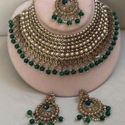 Indian Traditional Kundan Necklace Set Ethnic Wedding Party Designer Jewelry
