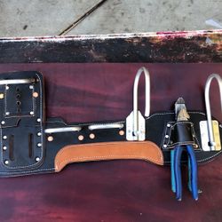Concrete Finisher Leather Tool Belt 